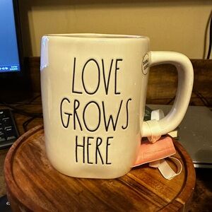 Rae Dunn White 'Love Grows Here' Mug